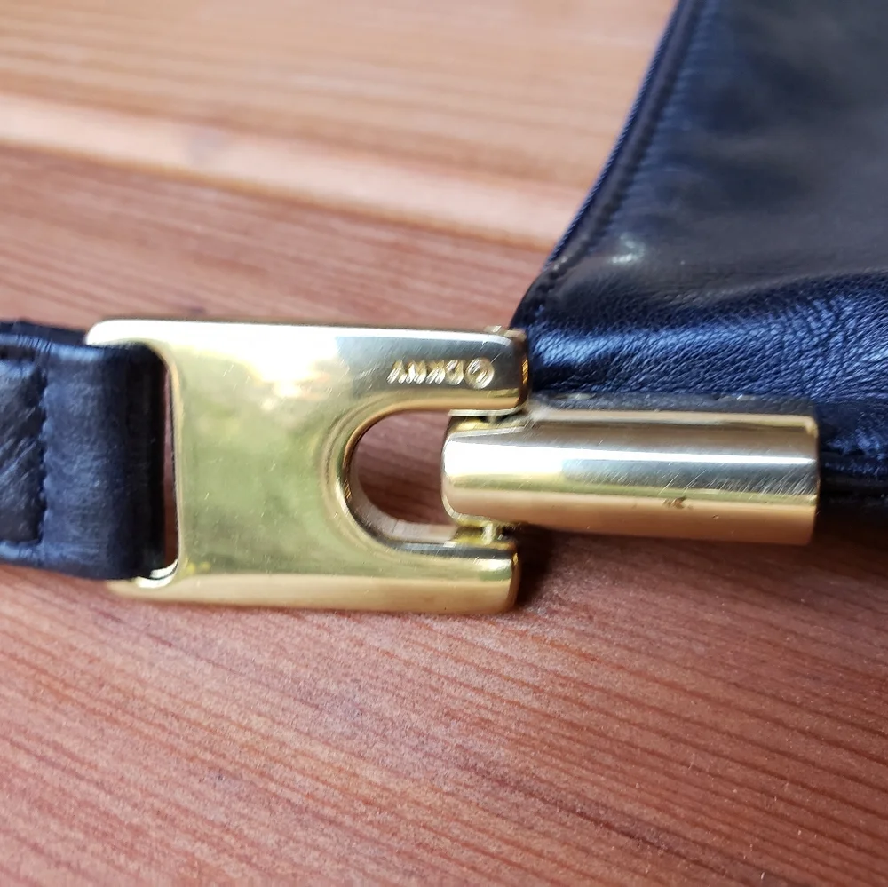 DKNY Black Leather Shoulder Bag - Picture 2 of 5